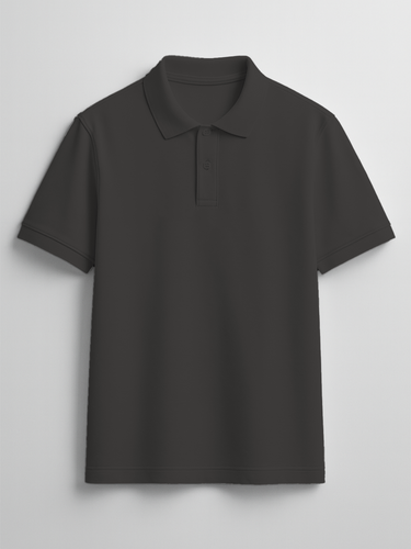 Men's Dark Grey Polo T-Shirt - Regular Fit, Half Sleeve