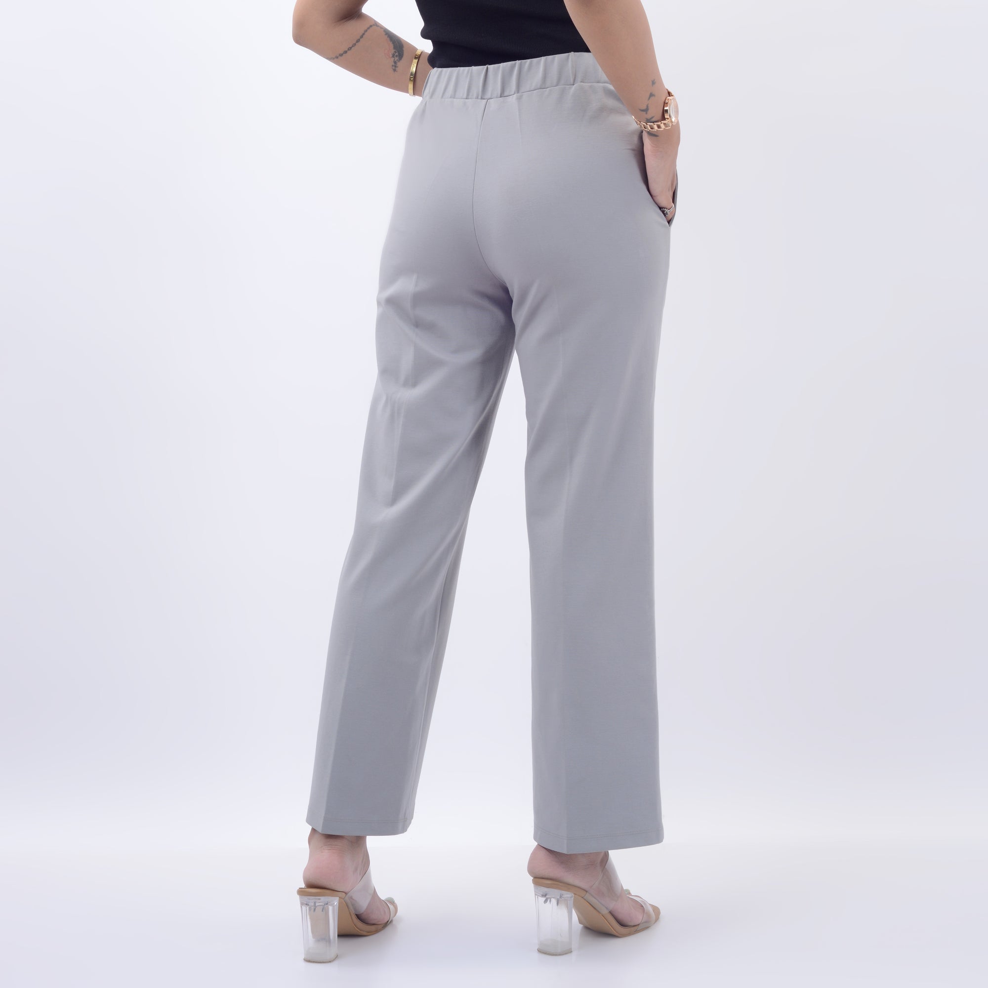 STRAIGHT FIT PANTS WITH SPANDEX WFB1009
