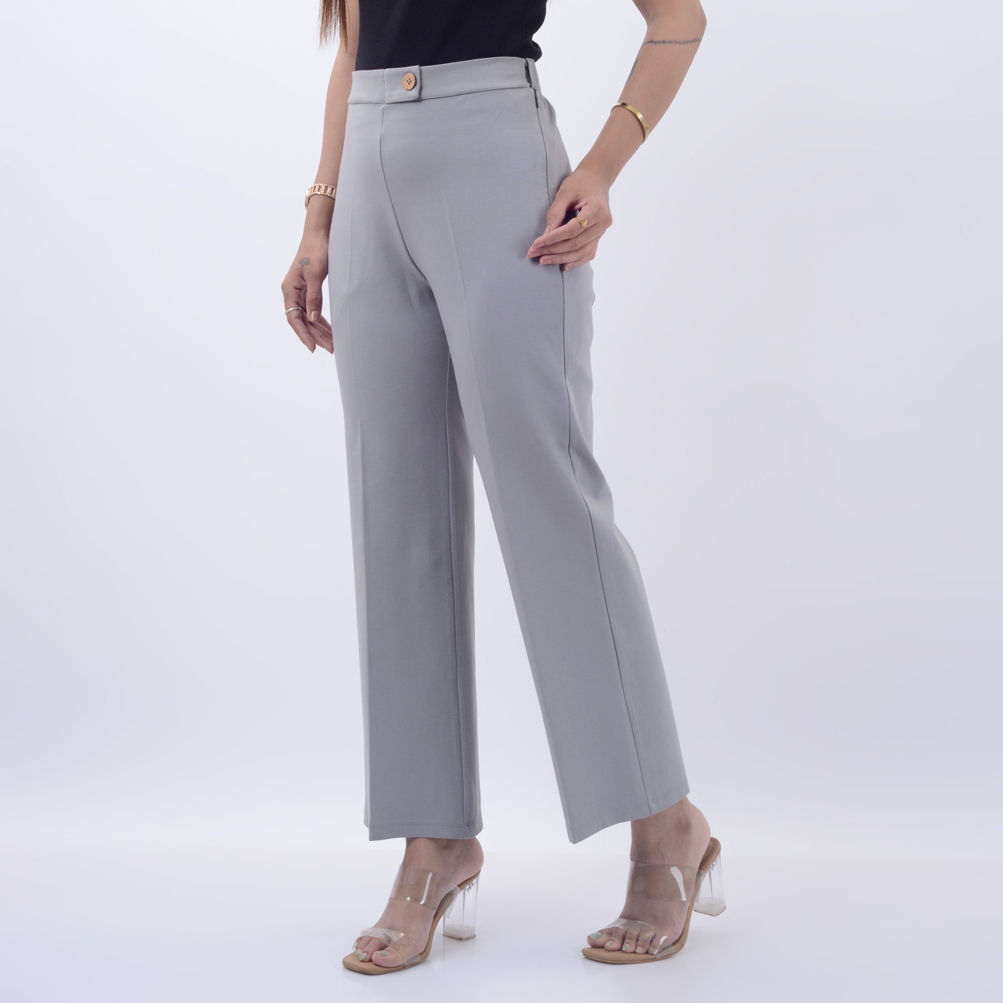 STRAIGHT FIT PANTS WITH SPANDEX WFB1009