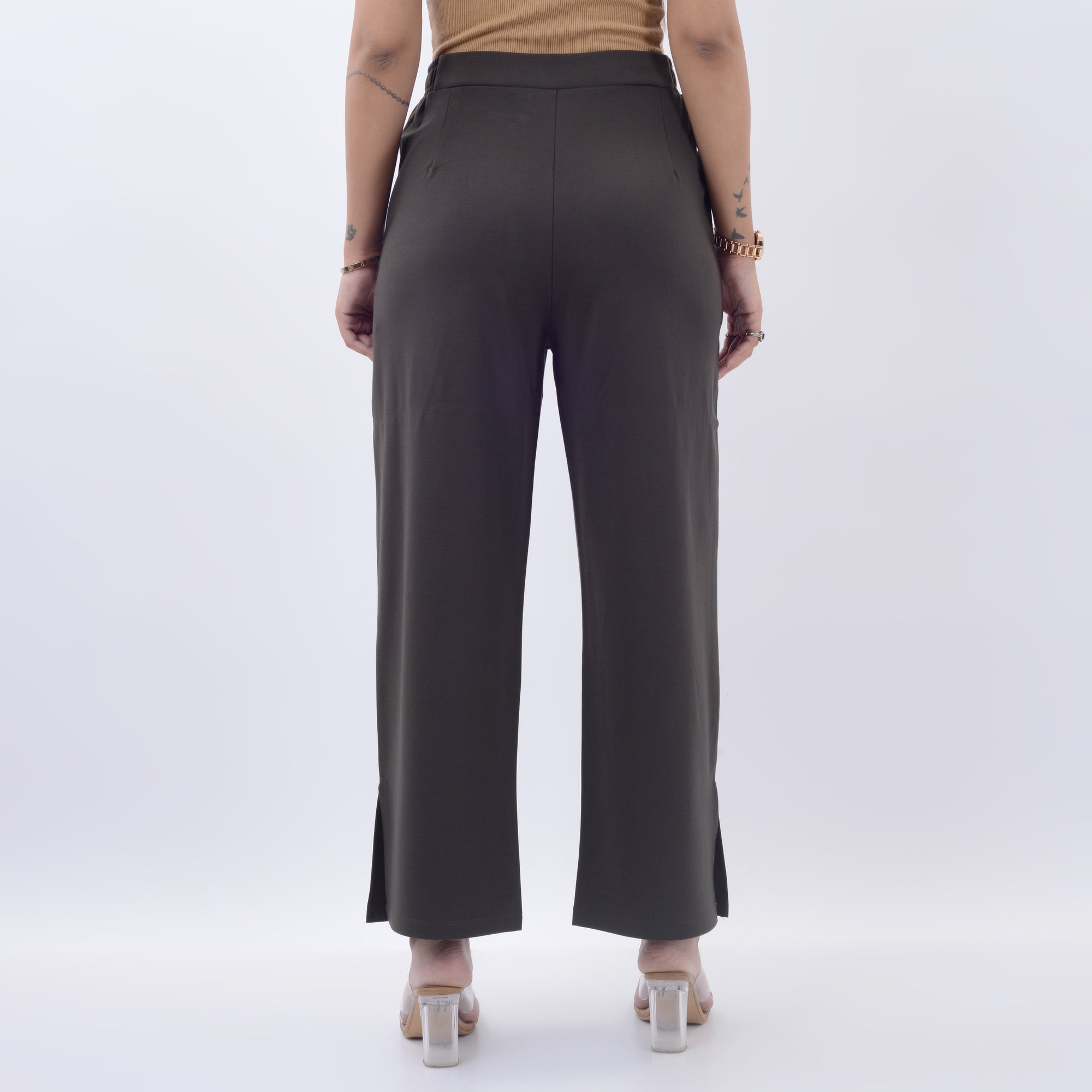 BROAD LEG PANTS WITH SPANDEX WFB1013