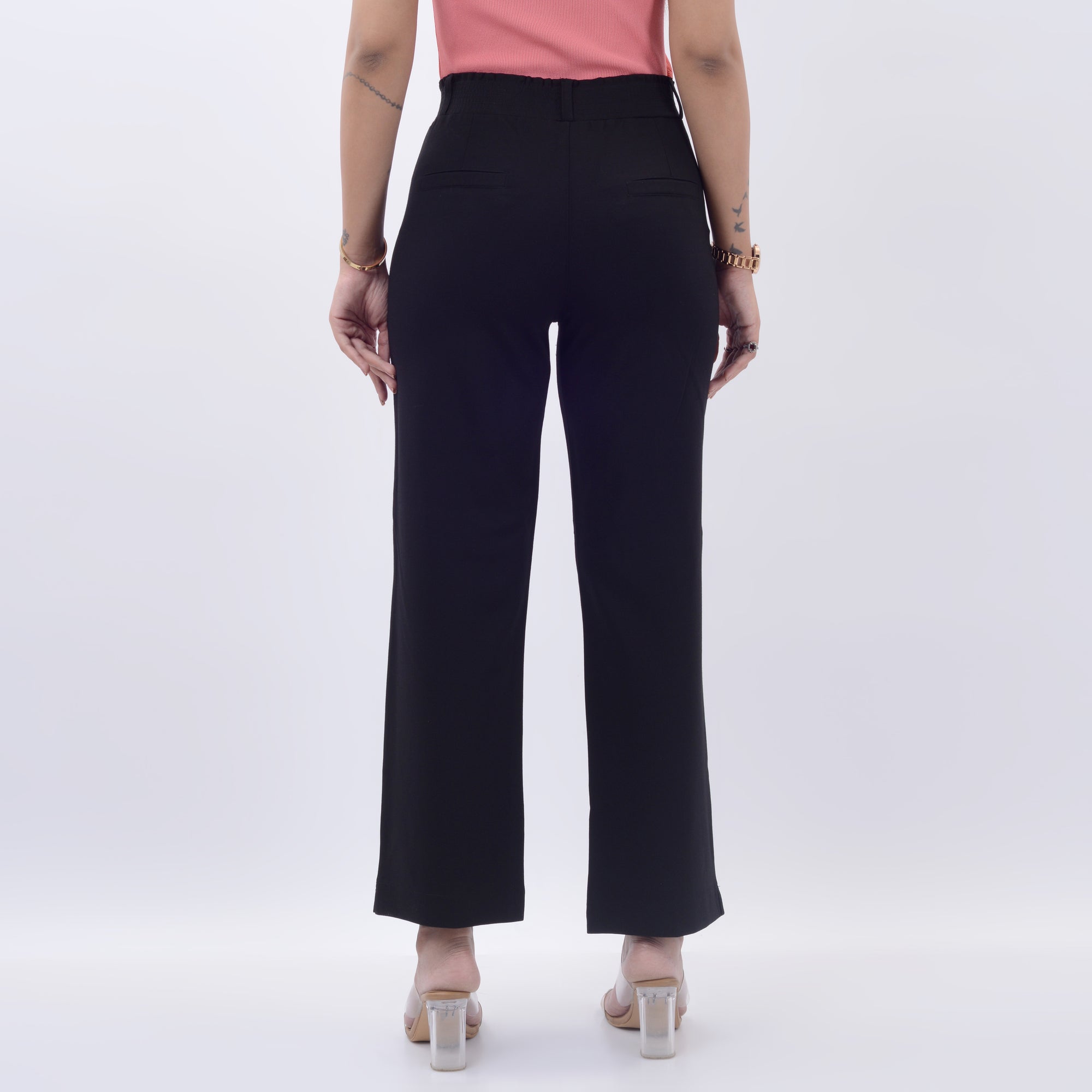 HIGH WAIST TROUSER WITH SPANDEX WFB1007