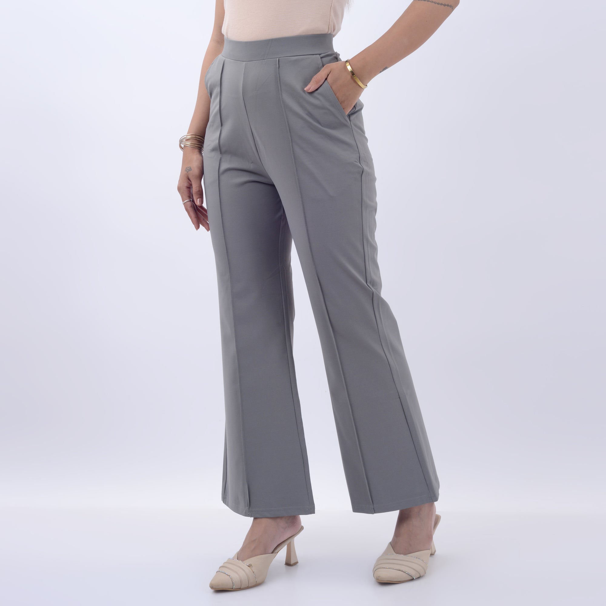 BOOT CUT TROUSERS WITH SPANDEX WFB1004