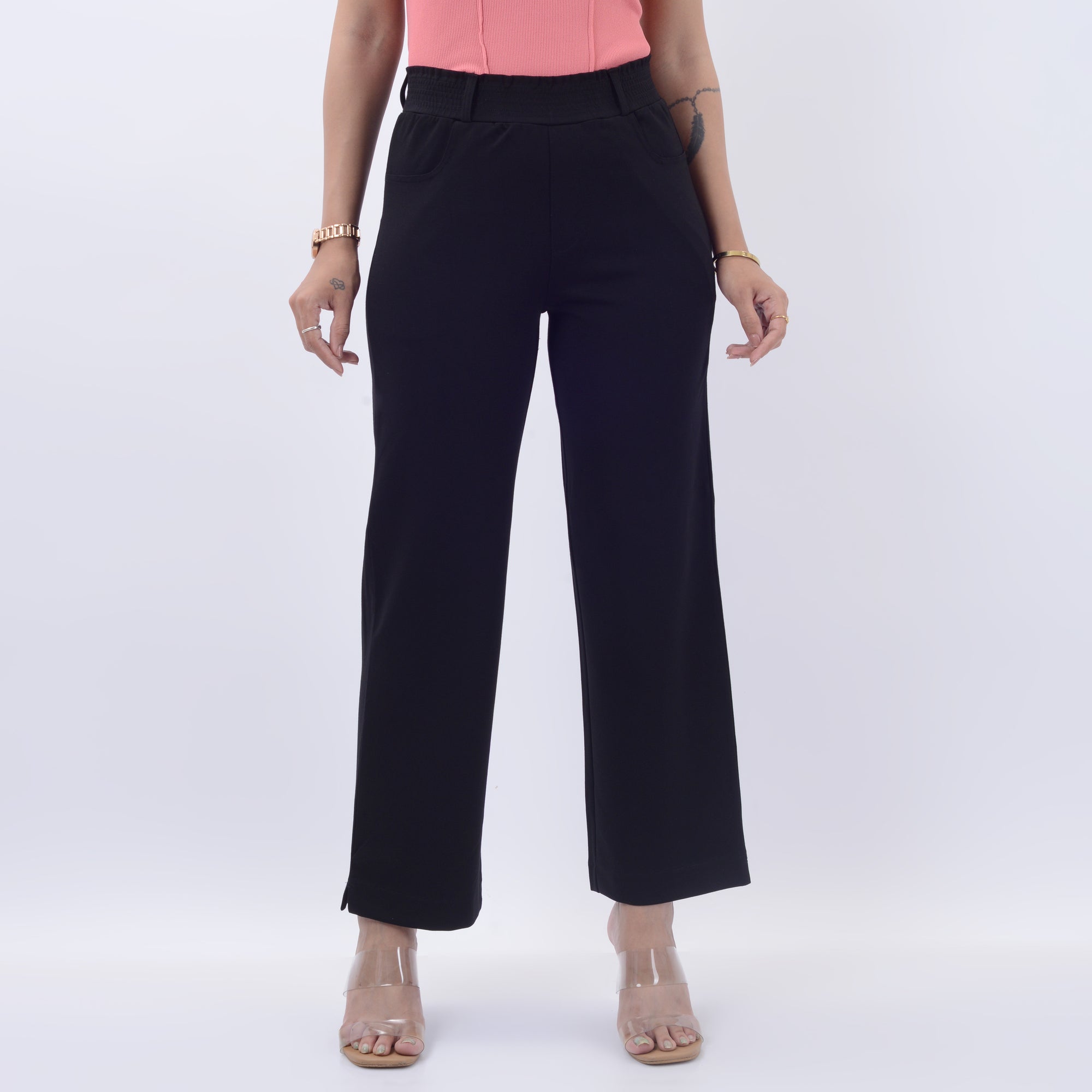 HIGH WAIST TROUSER WITH SPANDEX WFB1007