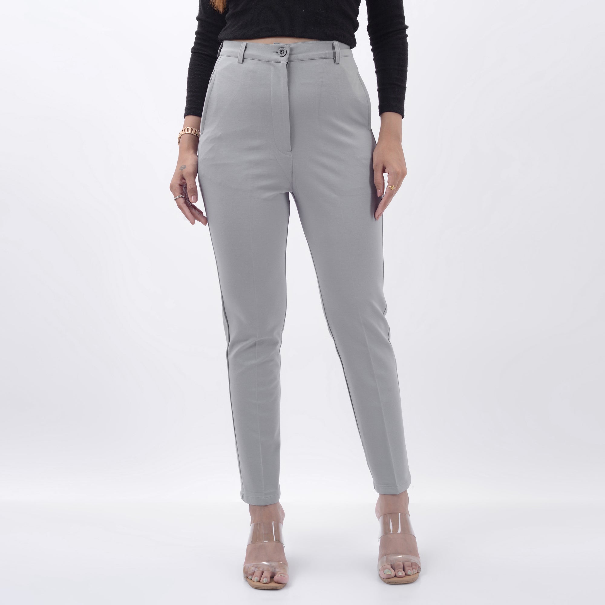 STRAIGHT FIT TROUSERS WITH SPANDEX WFB1001