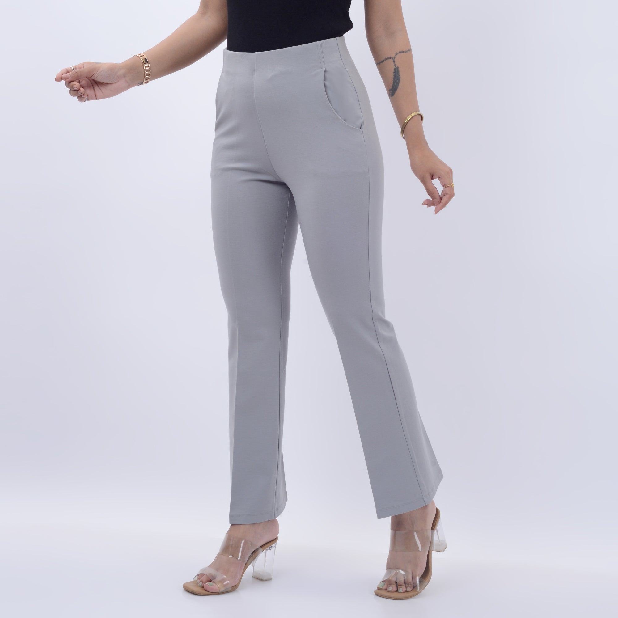 STRAIGHT FIT  TROUSERS WITH SPANDEX WFB1005