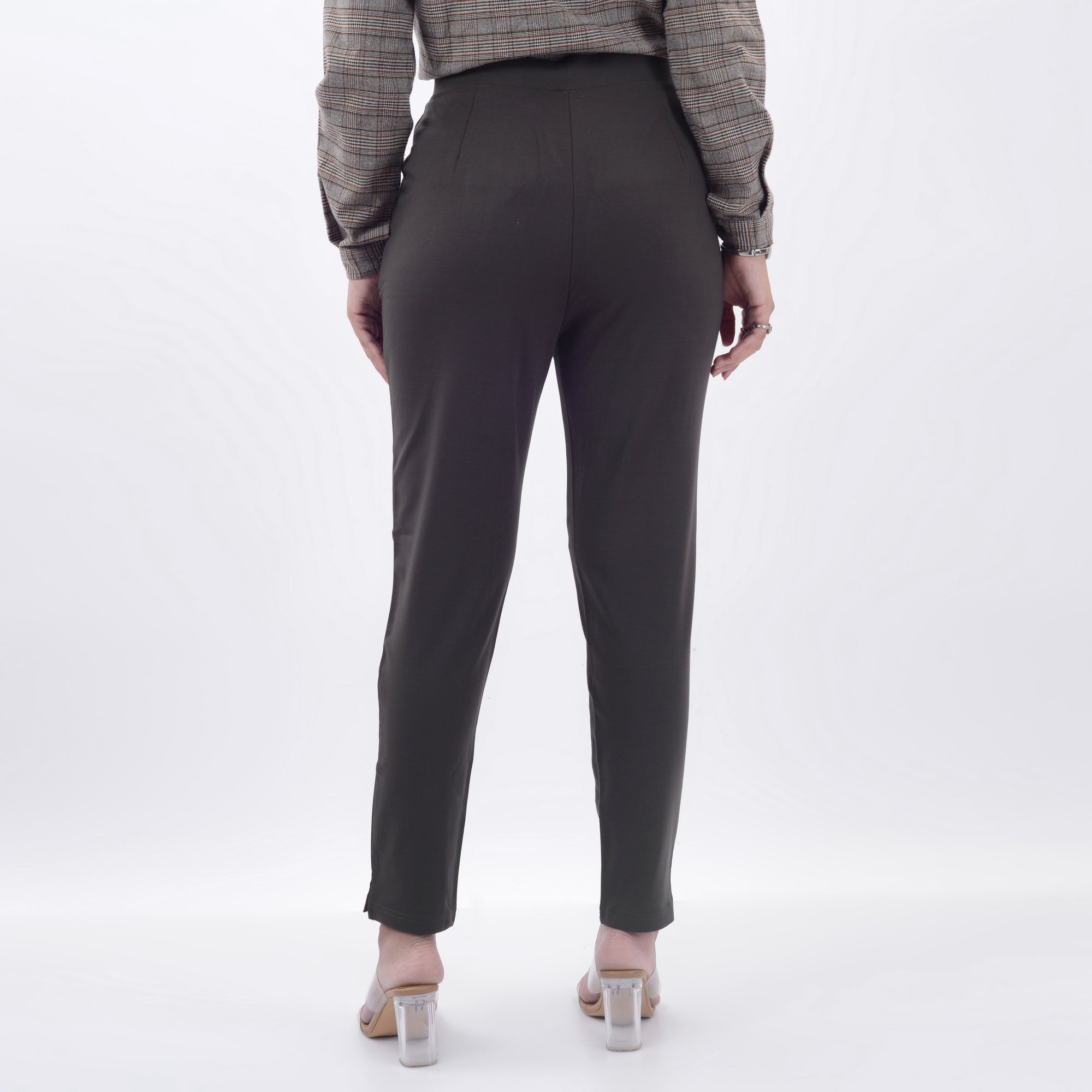 STRAIGHT FIT PLEATED TROUSERS WITH SPANDEX WFB1003