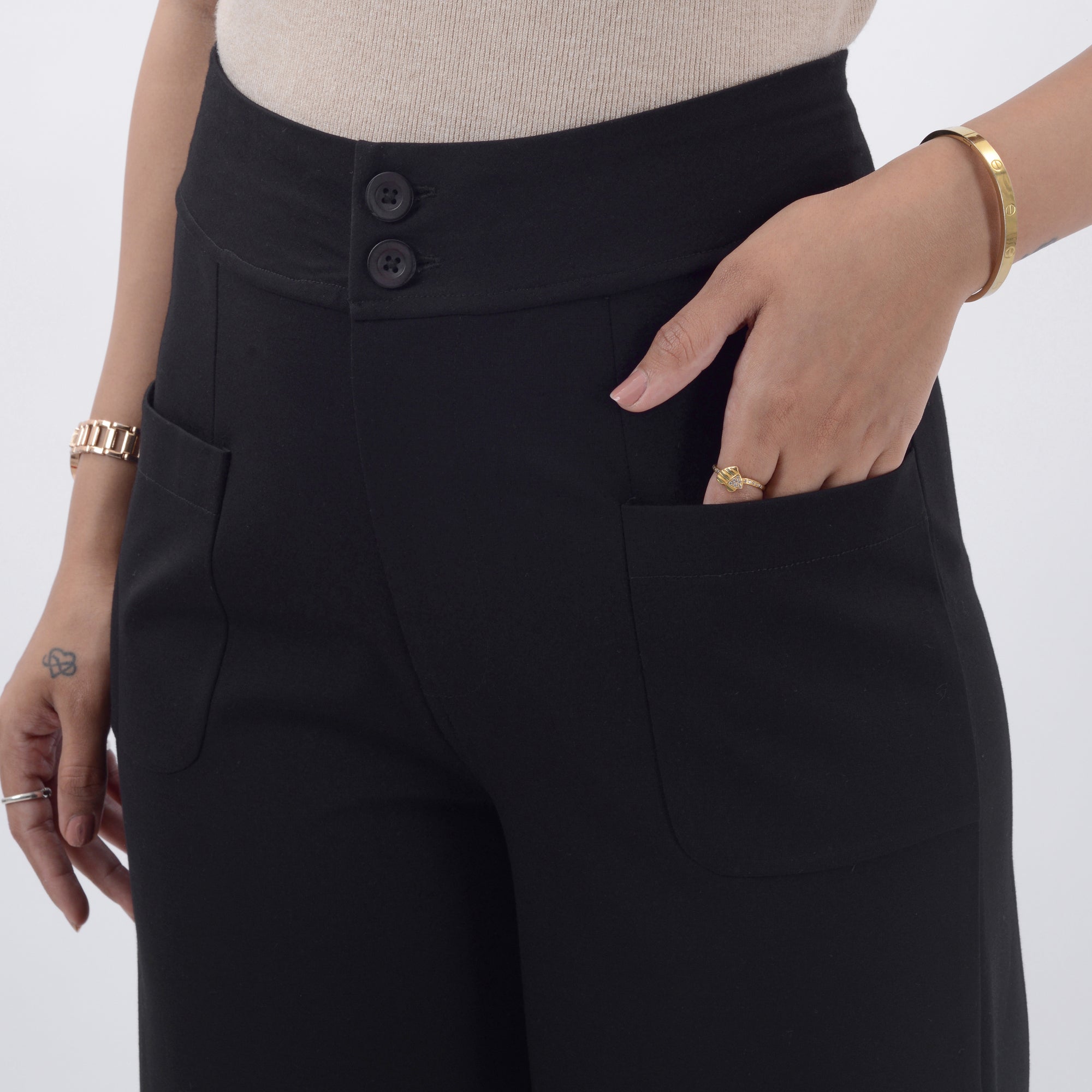 WIDE LEG FIT WITH SPANDEX WFB1015