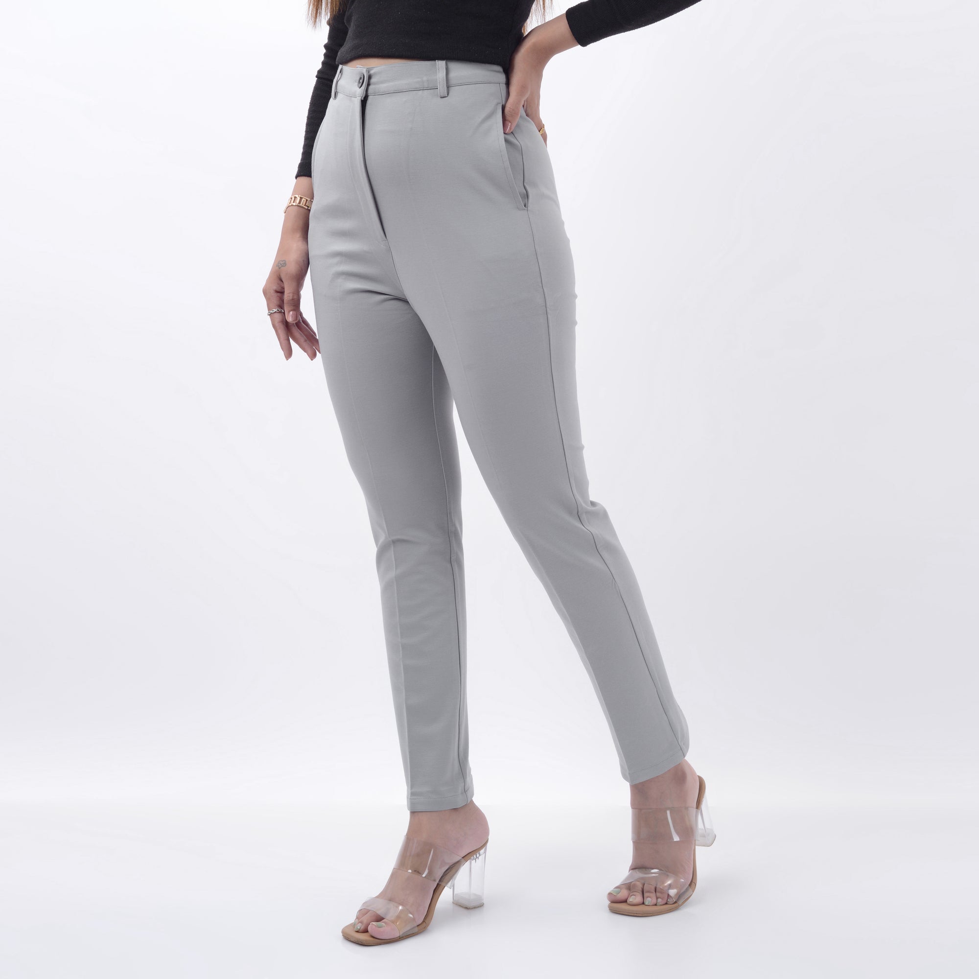 STRAIGHT FIT TROUSERS WITH SPANDEX WFB1001