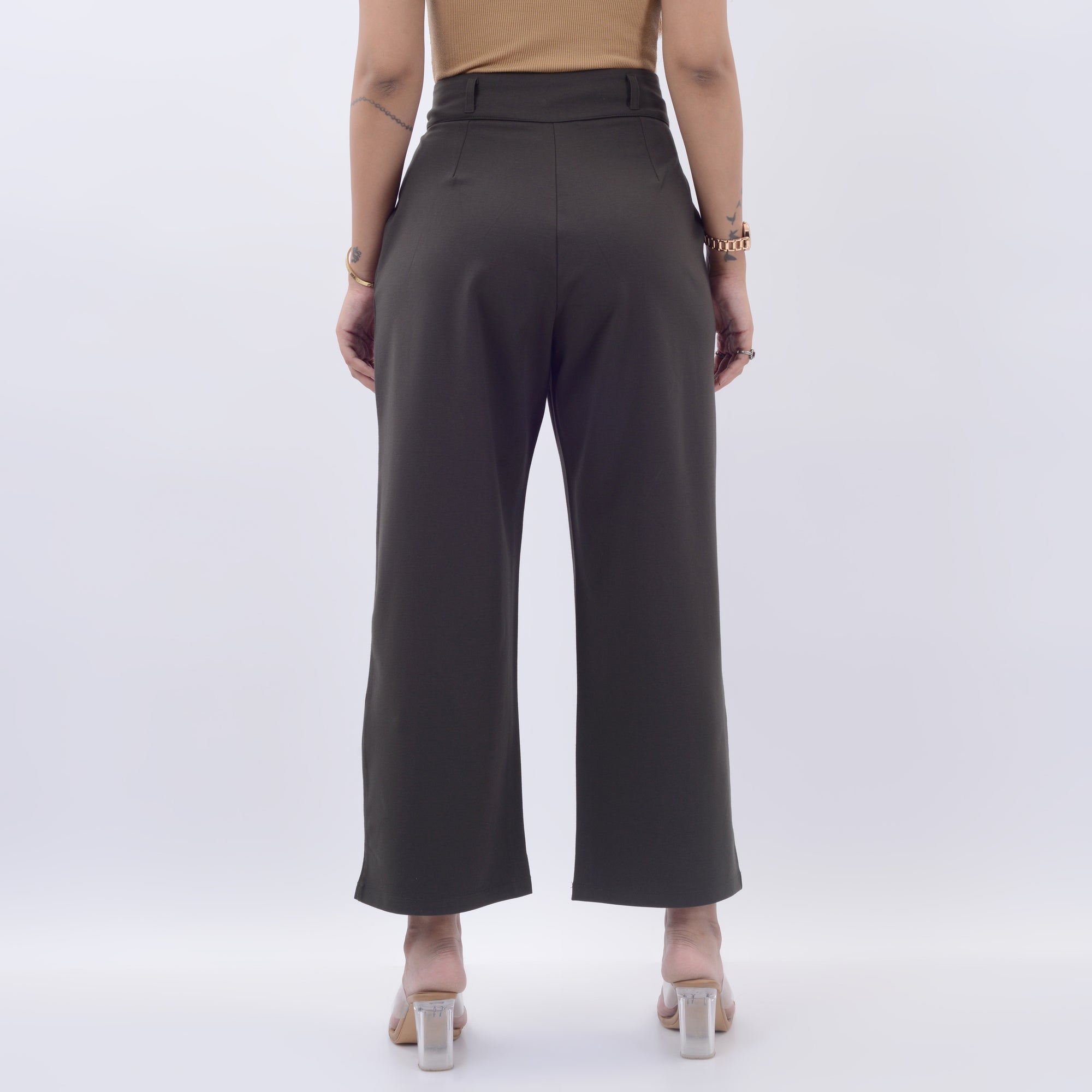 BROAD LEG PANTS WITH SPANDEX WFB1008