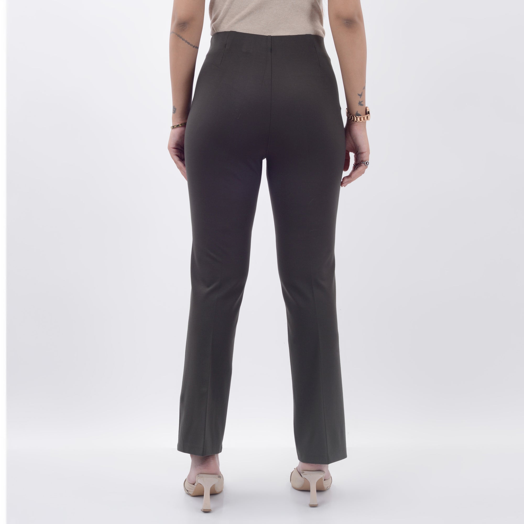 STRAIGHT FIT  TROUSERS WITH SPANDEX WFB1005
