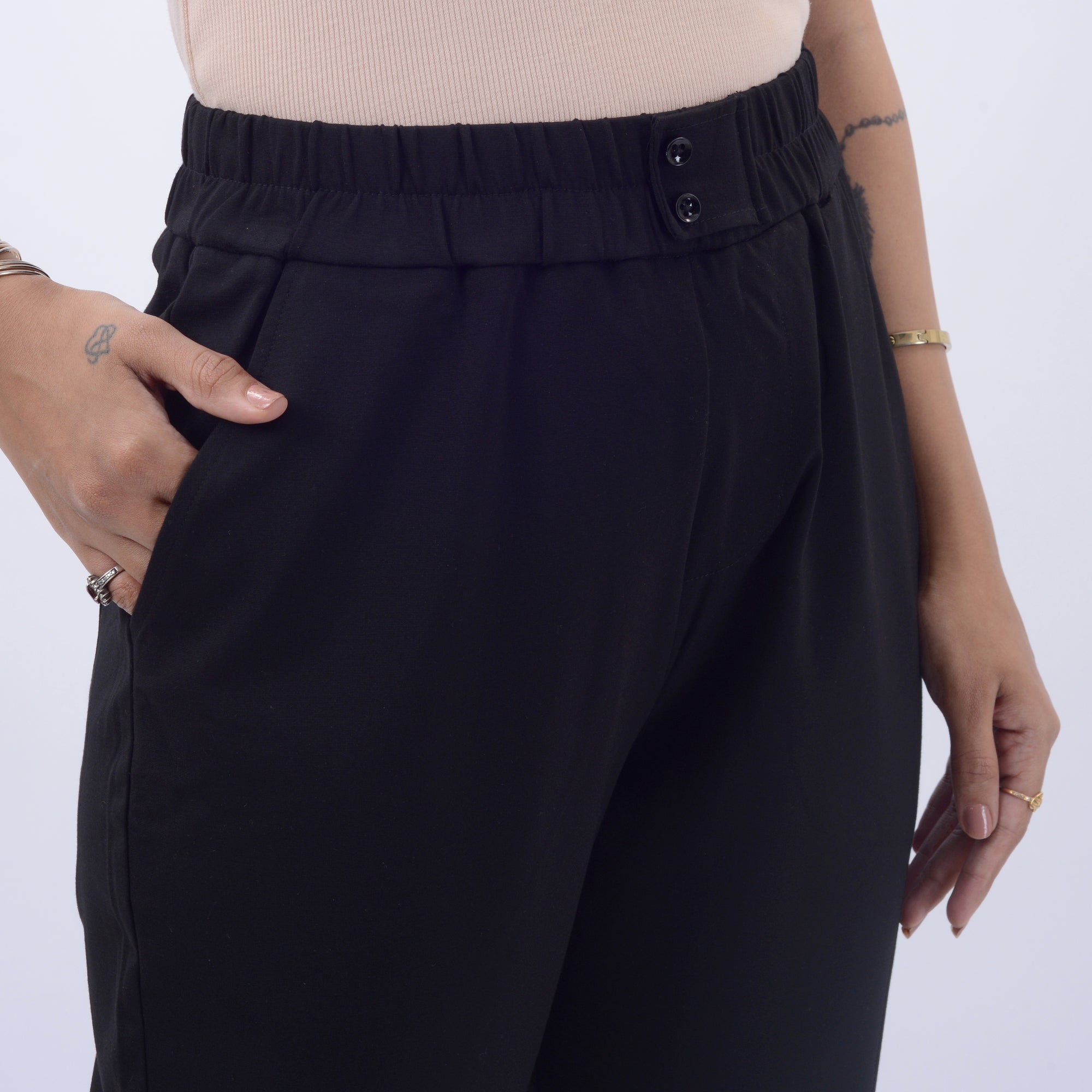 STRAIGHT FIT PANTS WITH SPANDEX WFB1011