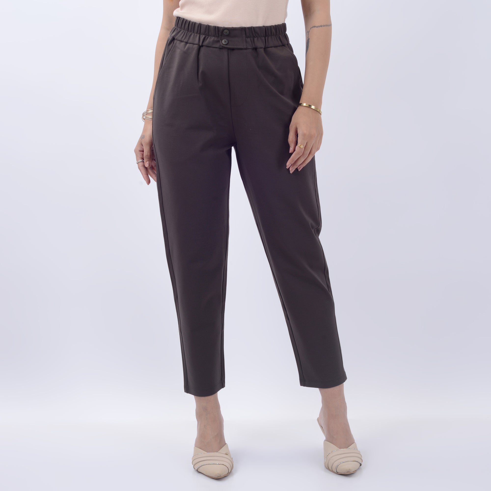 STRAIGHT FIT PANTS WITH SPANDEX WFB1011