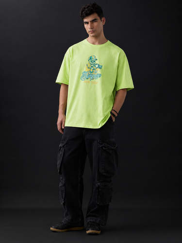 Neon Lime Graphic RoundNeck Tee – A Surprise For You