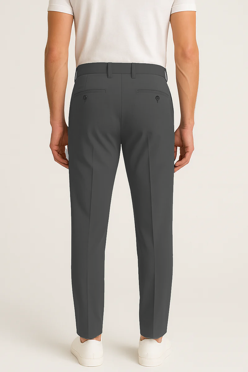 Grey Fit Formal Pants for Men