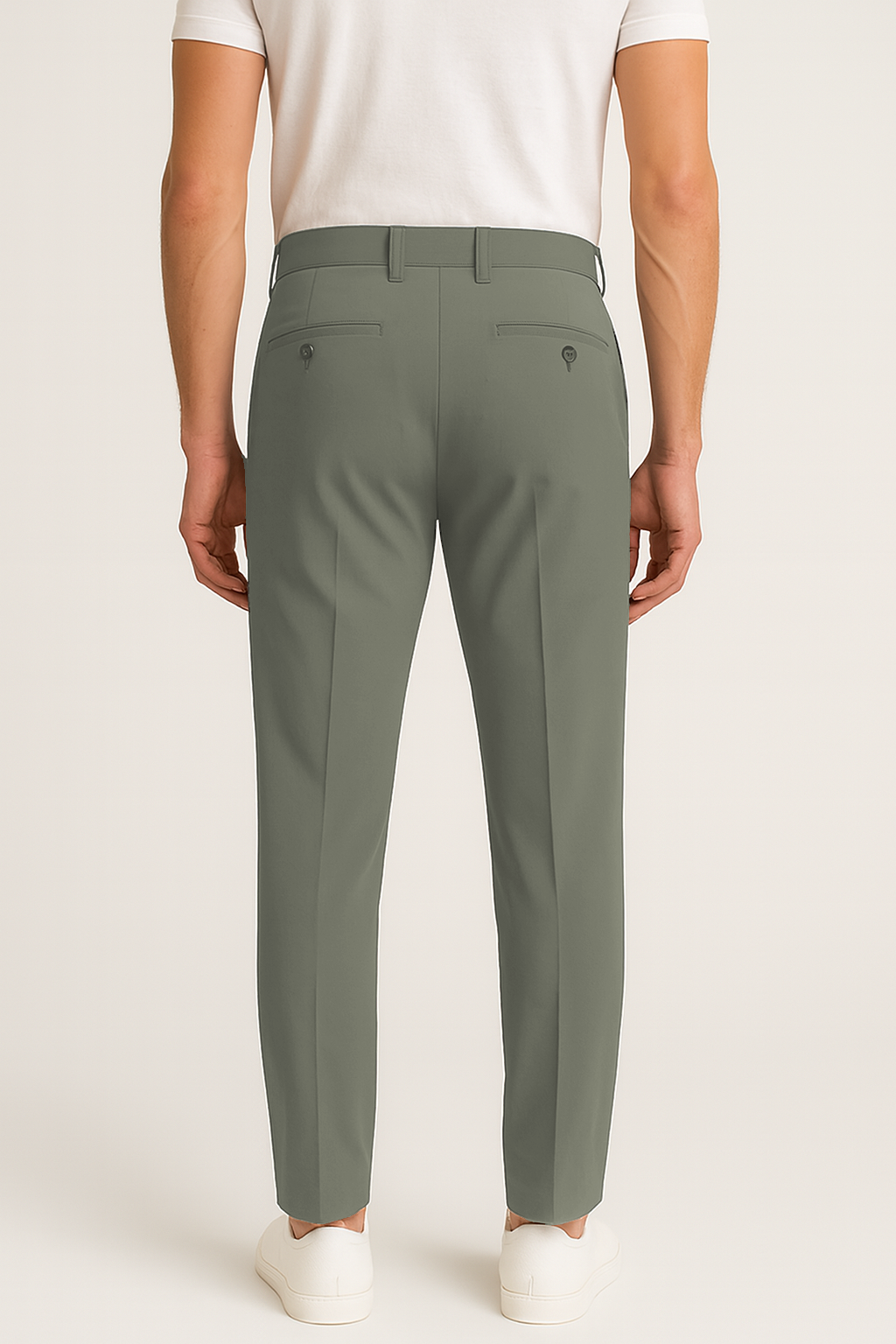 Classic Grey Tailored Fit Formal Pants for Men