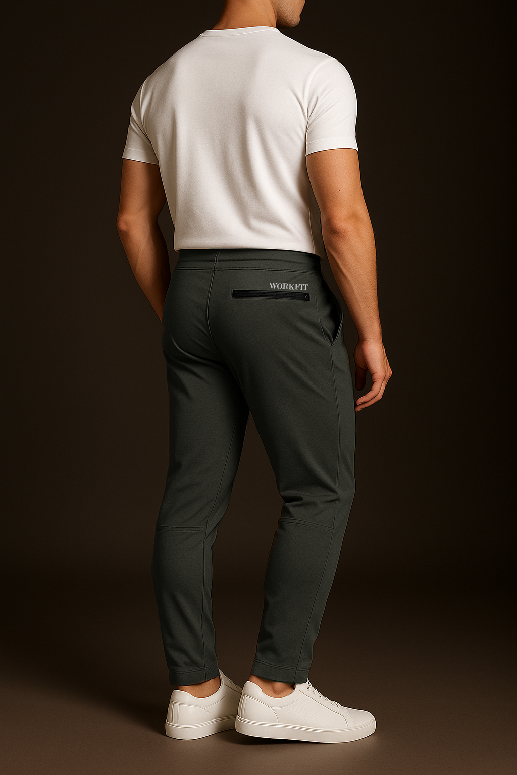 Men’s Athletic Tapered Joggers with “Workfit” Branding