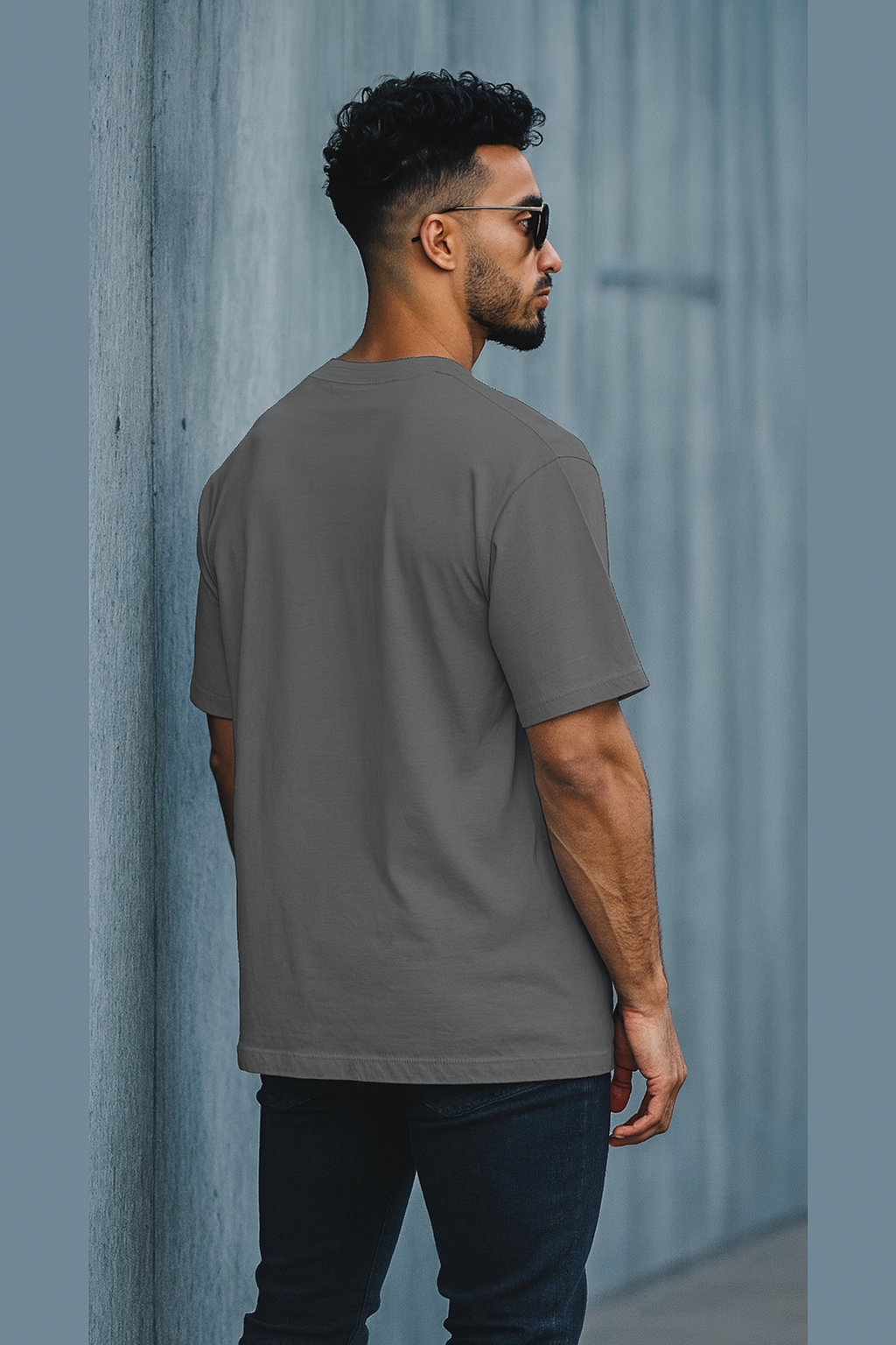 Men’s Oversized Graphic T-Shirt – “Fearless Drive” Car & City Print