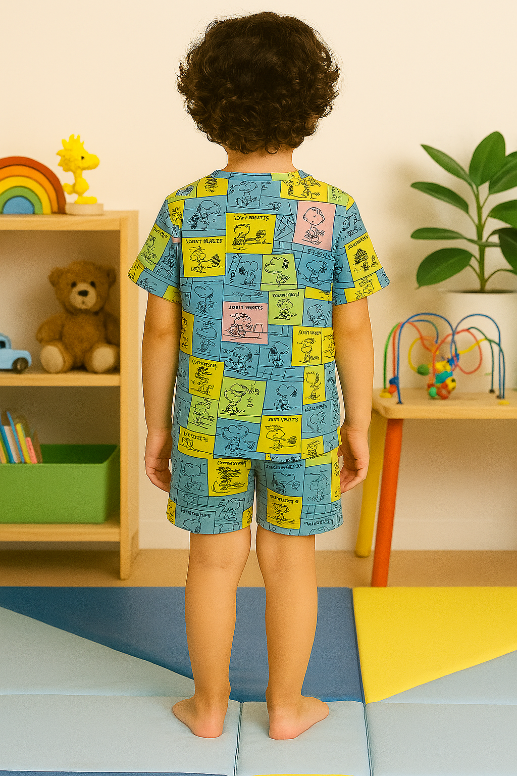 Kids' Multicolor Cartoon Printed Co-Ord Set