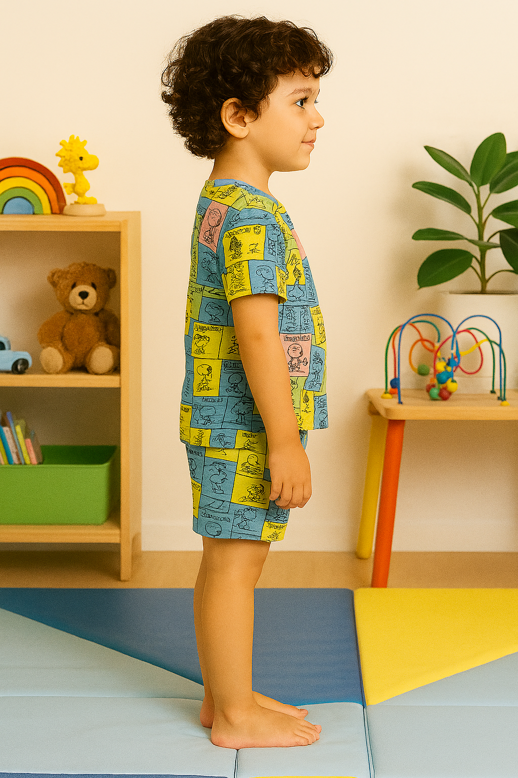 Kids' Multicolor Cartoon Printed Co-Ord Set