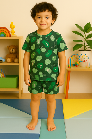 Kids' Green Leaf & Koala Printed Co-Ord Set