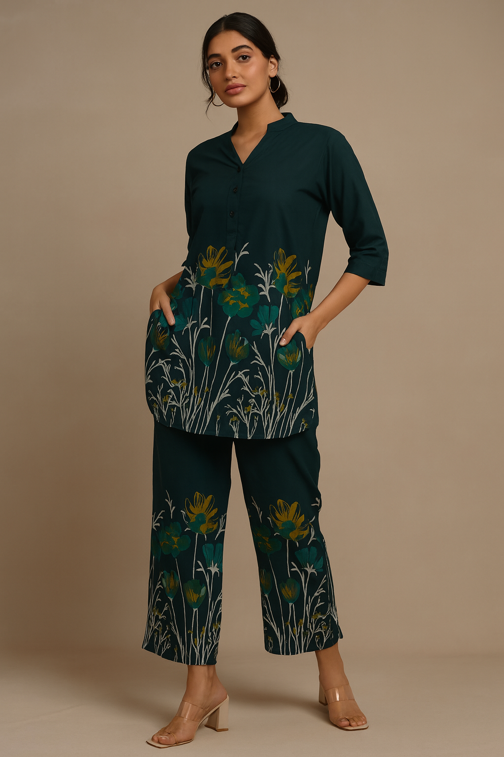 Floral Printed Kurta Set