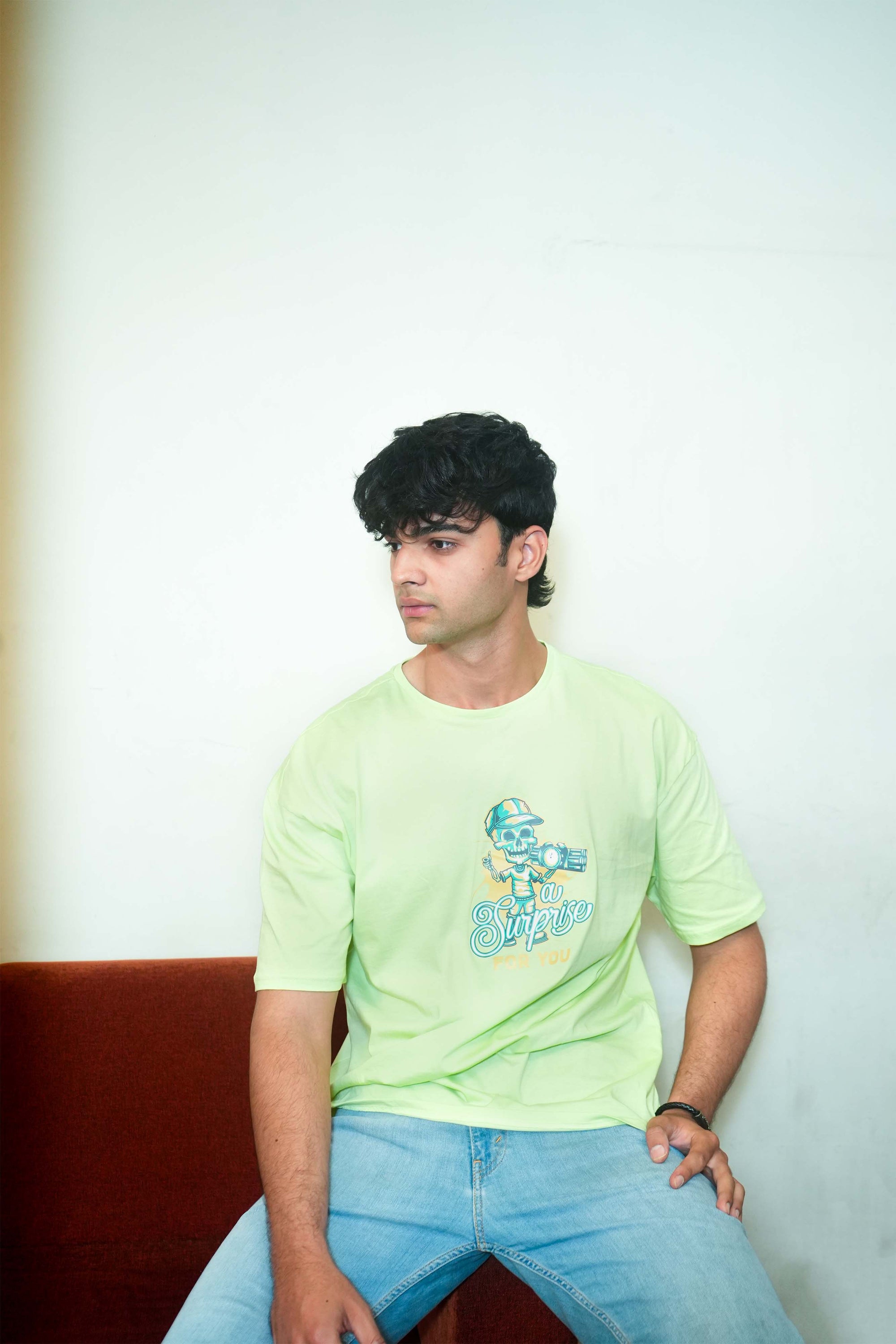 Neon Lime Graphic RoundNeck Tee – A Surprise For You