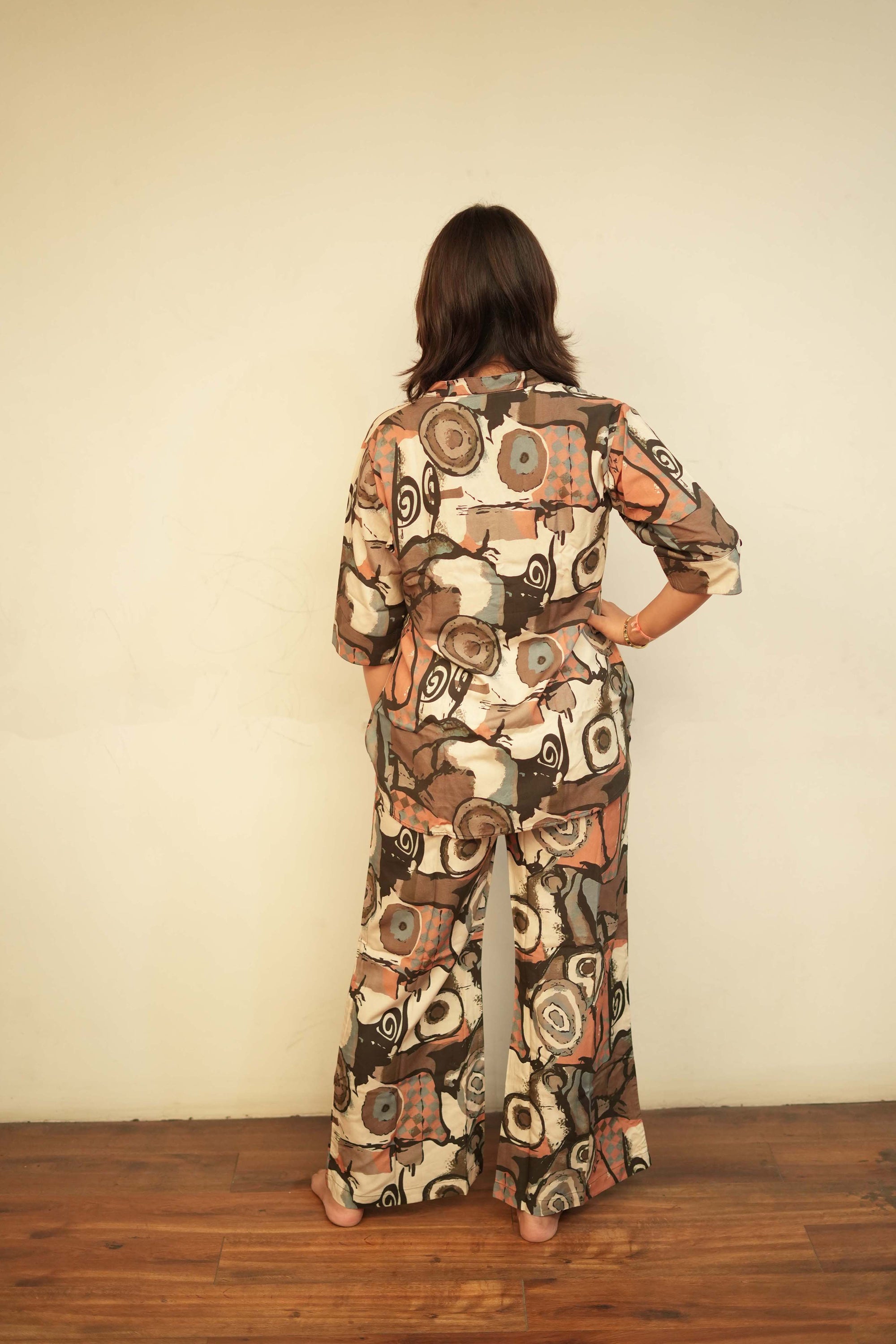 Abstract Art Print Kurta & Palazzo Set