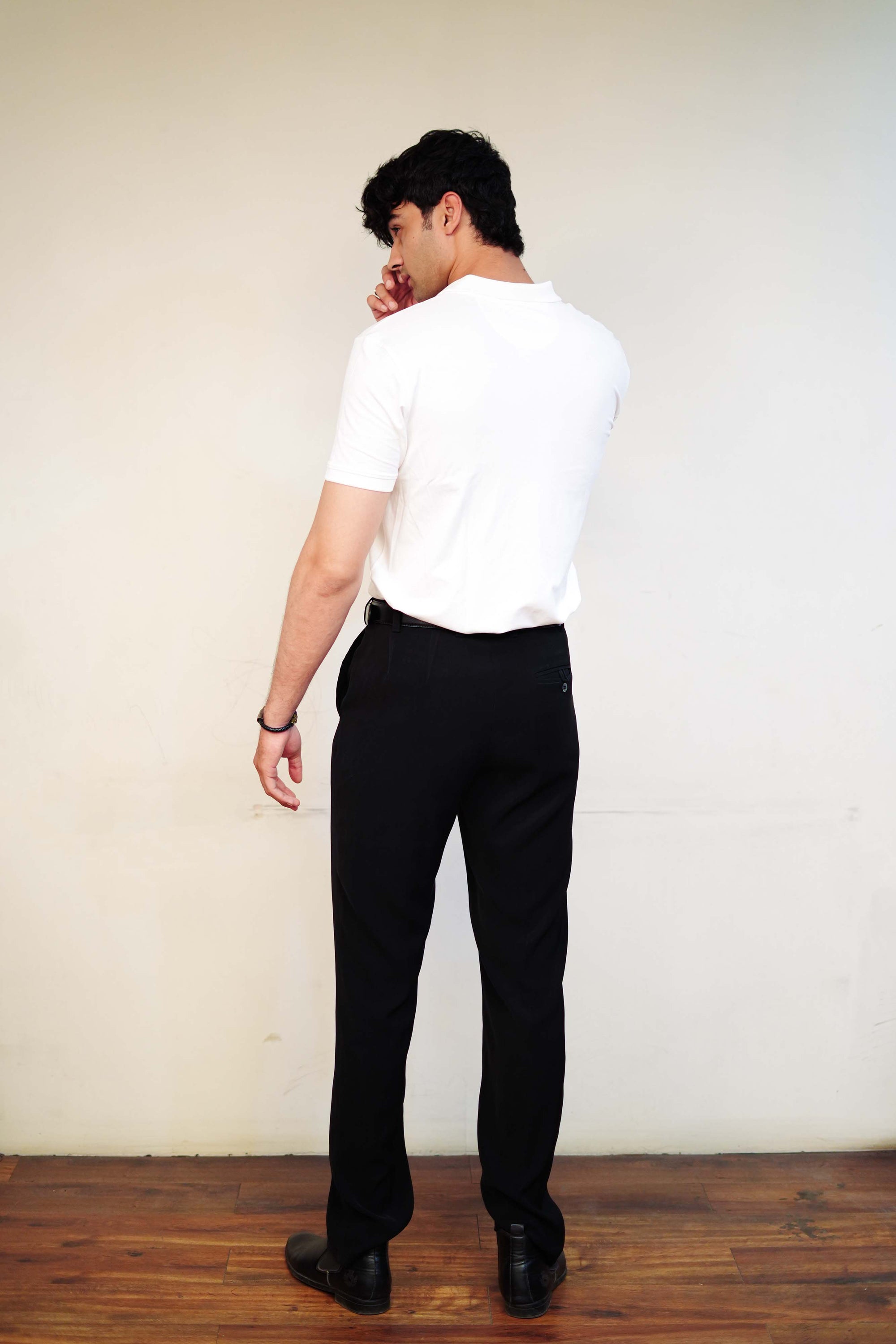 Men's Classic White Polo T-Shirt - Regular Fit, Half Sleeve