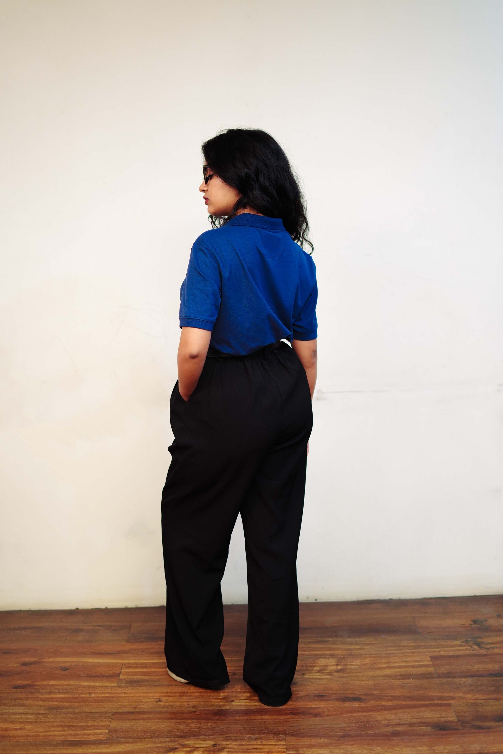 Women’s Deep Navy Blue Polo T-Shirt – Regular Fit, Half Sleeve