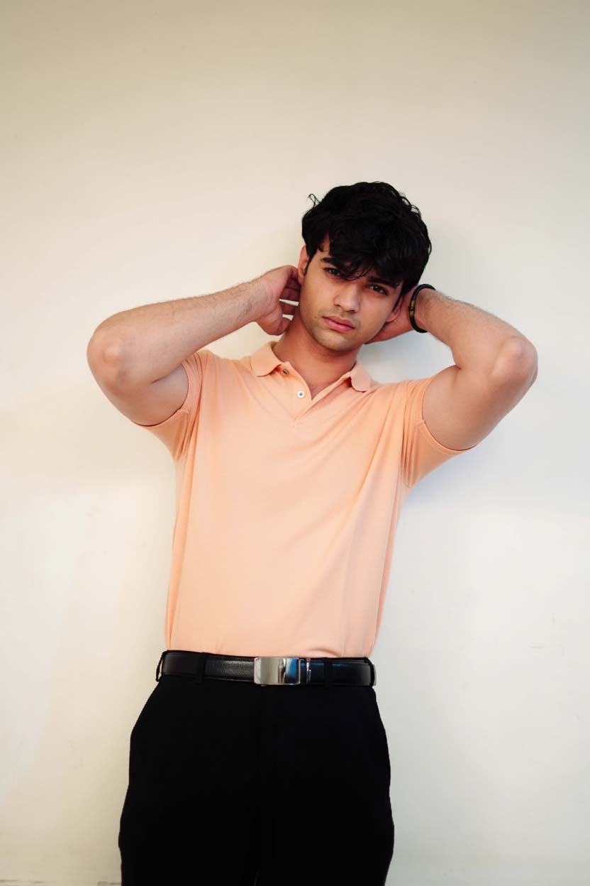 Men's Peach Polo T-Shirt - Regular Fit, Half Sleeve