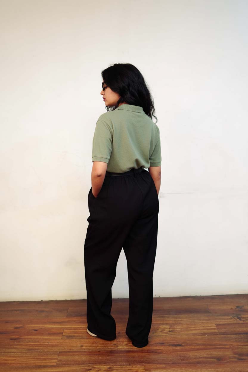 Women’s Sea Green Polo T-Shirt – Regular Fit, Half Sleeve