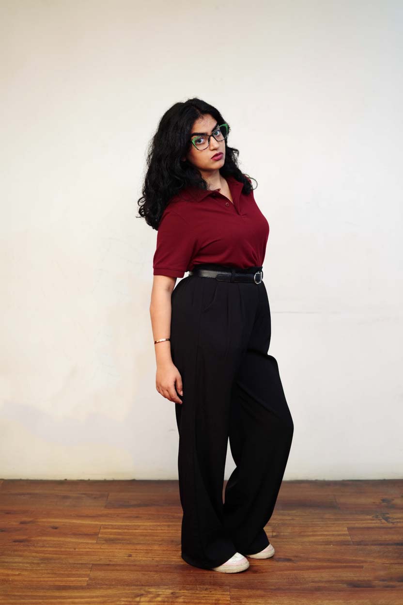 Women’s Maroon Polo T-Shirt – Regular Fit, Half Sleeve