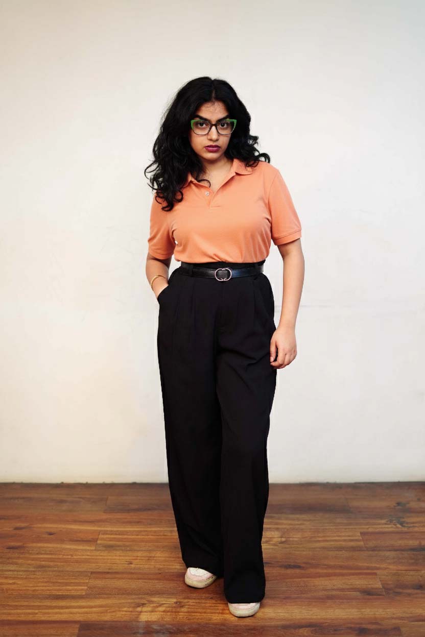 Women’s Peach Polo T-Shirt – Regular Fit, Half Sleeve