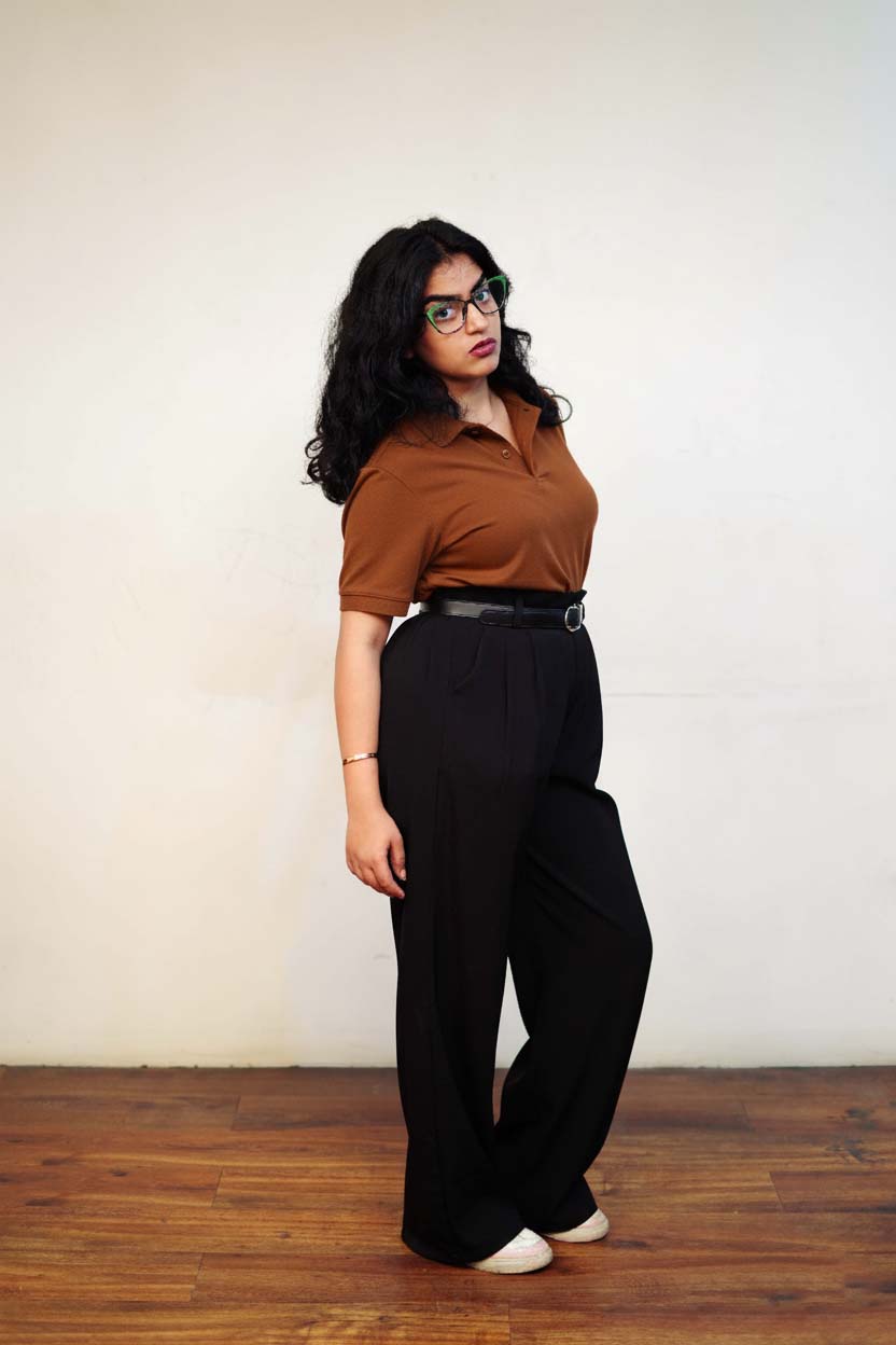 Women’s Brown Polo T-Shirt – Regular Fit, Half Sleeve