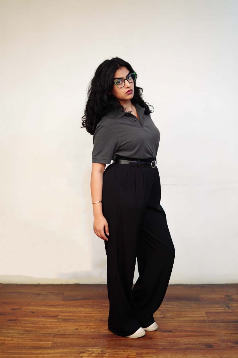 Women’s Dark Grey Polo T-Shirt – Regular Fit, Half Sleeve