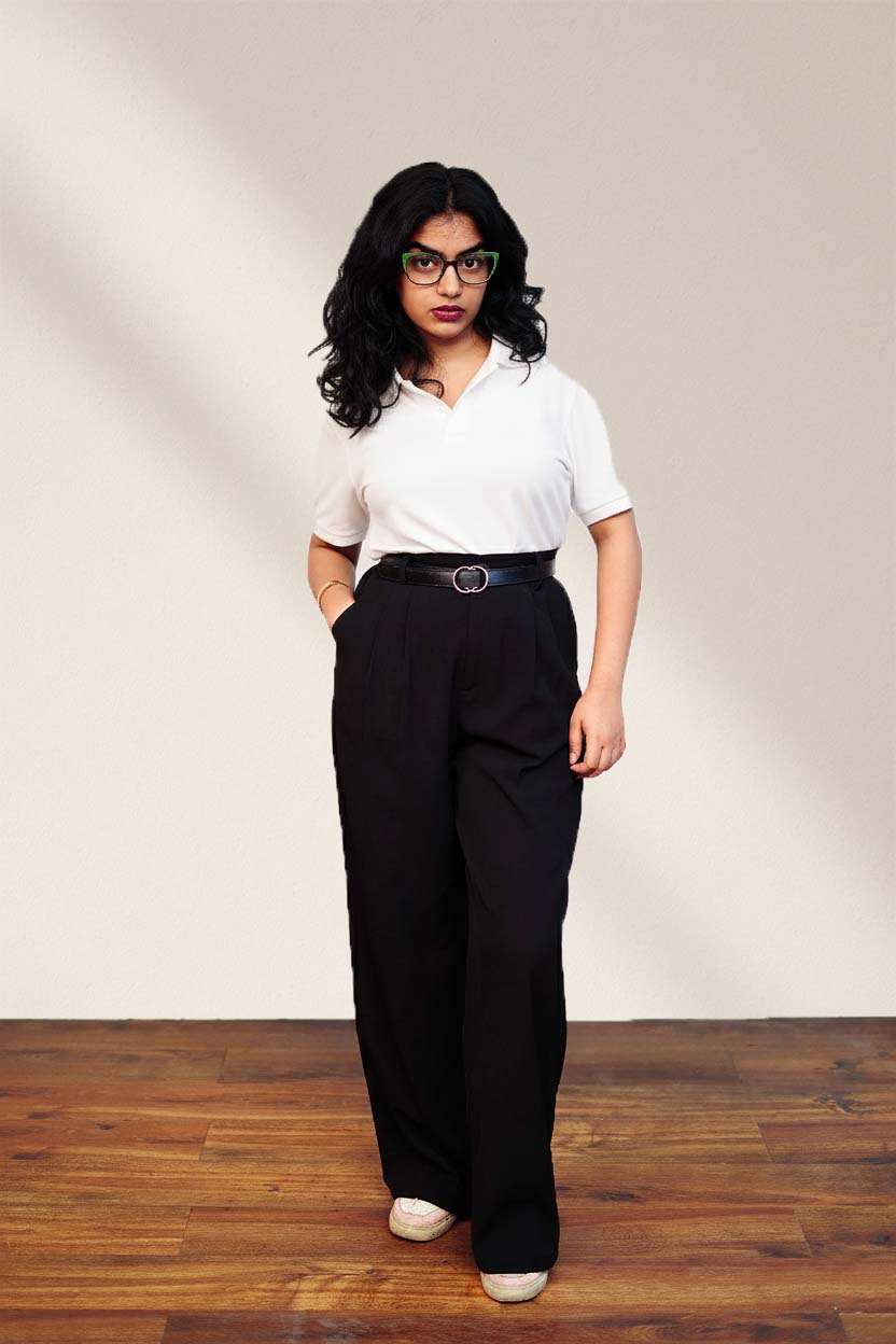 Women’s White Polo T-Shirt – Regular Fit, Half Sleeve