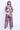 Women Mauve Abstract Floral Printed Kurti with Palazzo Co-ord Set