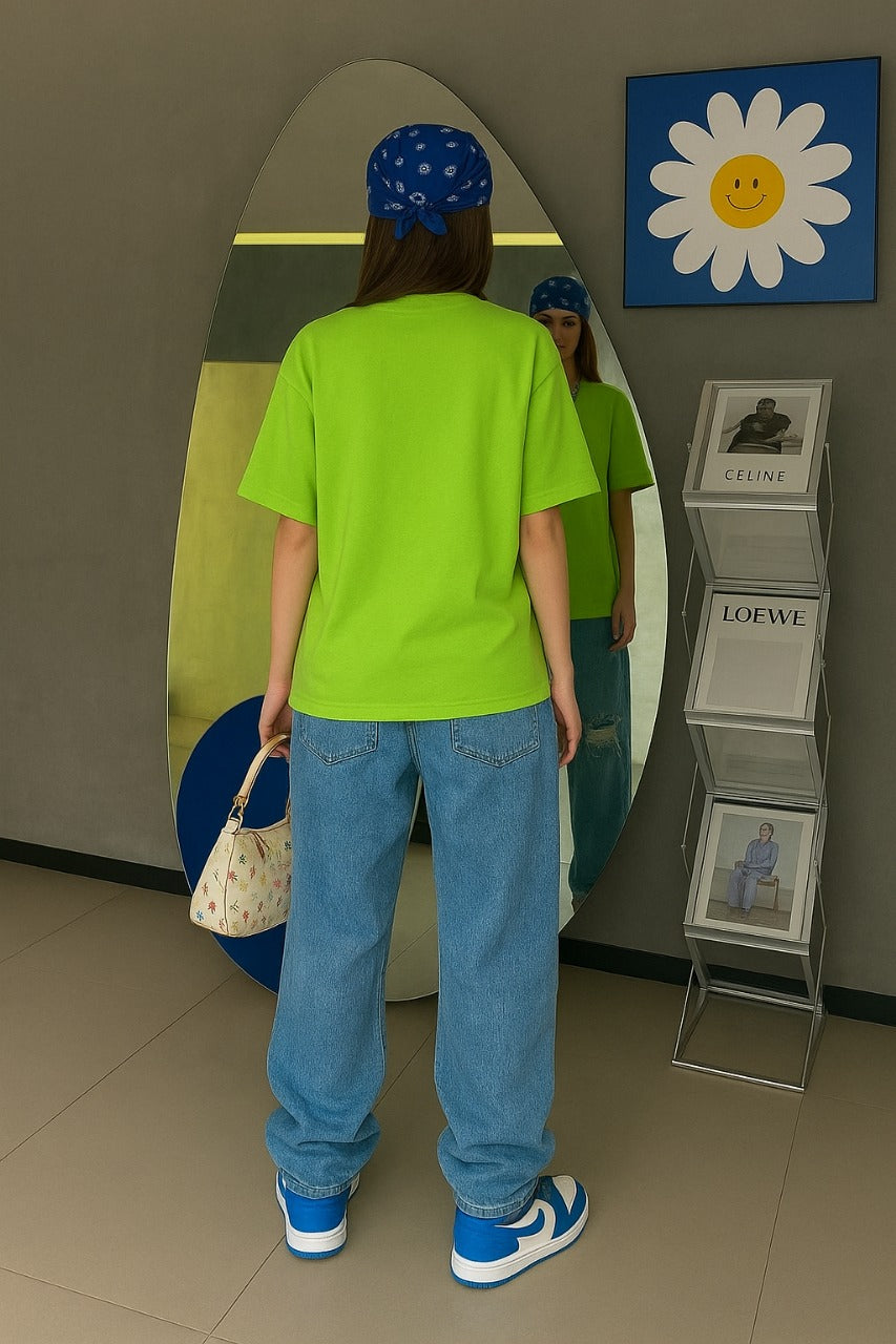 Neon Lime Graphic RoundNeck Tee – A Surprise For You