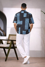 Men’s Black Abstract Print Shirt