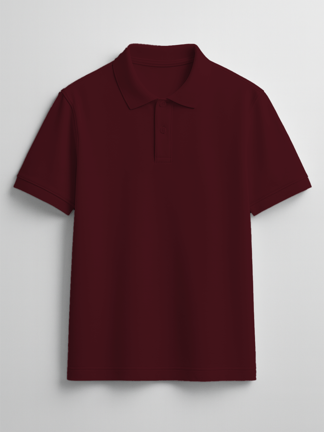 Men's Maroon Polo T-Shirt - Regular Fit, Half Sleeve