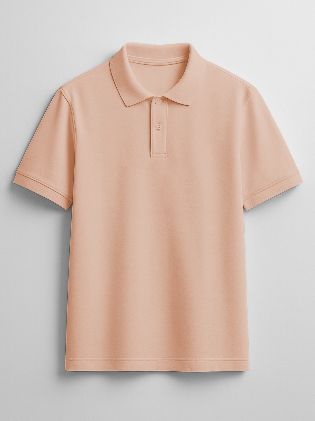 Men's Peach Polo T-Shirt - Regular Fit, Half Sleeve