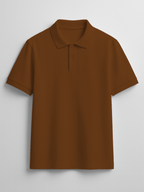 Men's Brown Polo T-Shirt - Regular Fit, Half Sleeve
