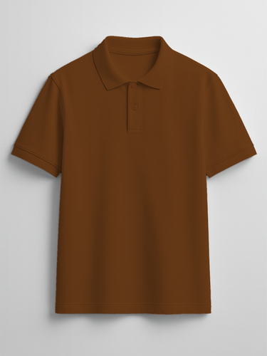 Men's Brown Polo T-Shirt - Regular Fit, Half Sleeve