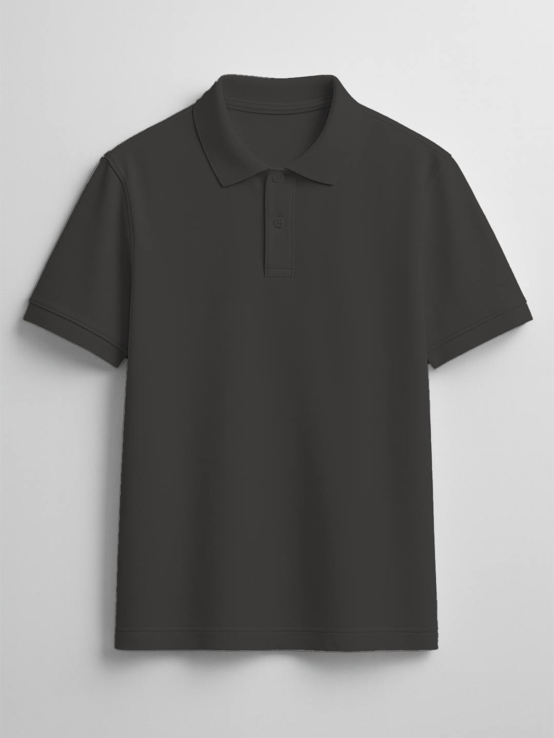 Men's Dark Grey Polo T-Shirt - Regular Fit, Half Sleeve