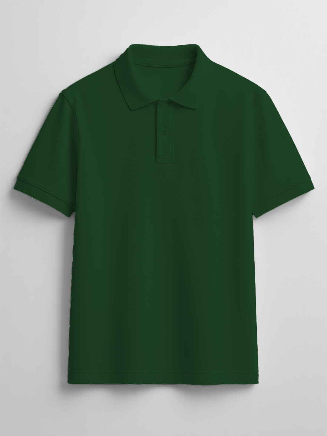 Men's Dark Green Polo T-Shirt - Regular Fit, Half Sleeve