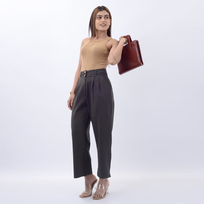 BROAD LEG PANTS WITH SPANDEX WFB1008