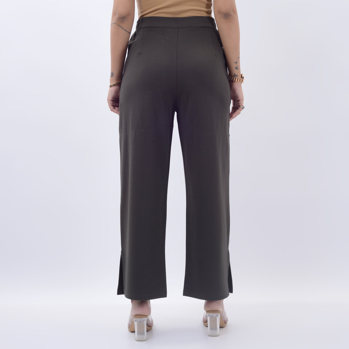 BROAD LEG PANTS WITH SPANDEX WFB1013
