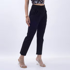 STRAIGHT FIT PLEATED TROUSERS WITH SPANDEX WFB1002