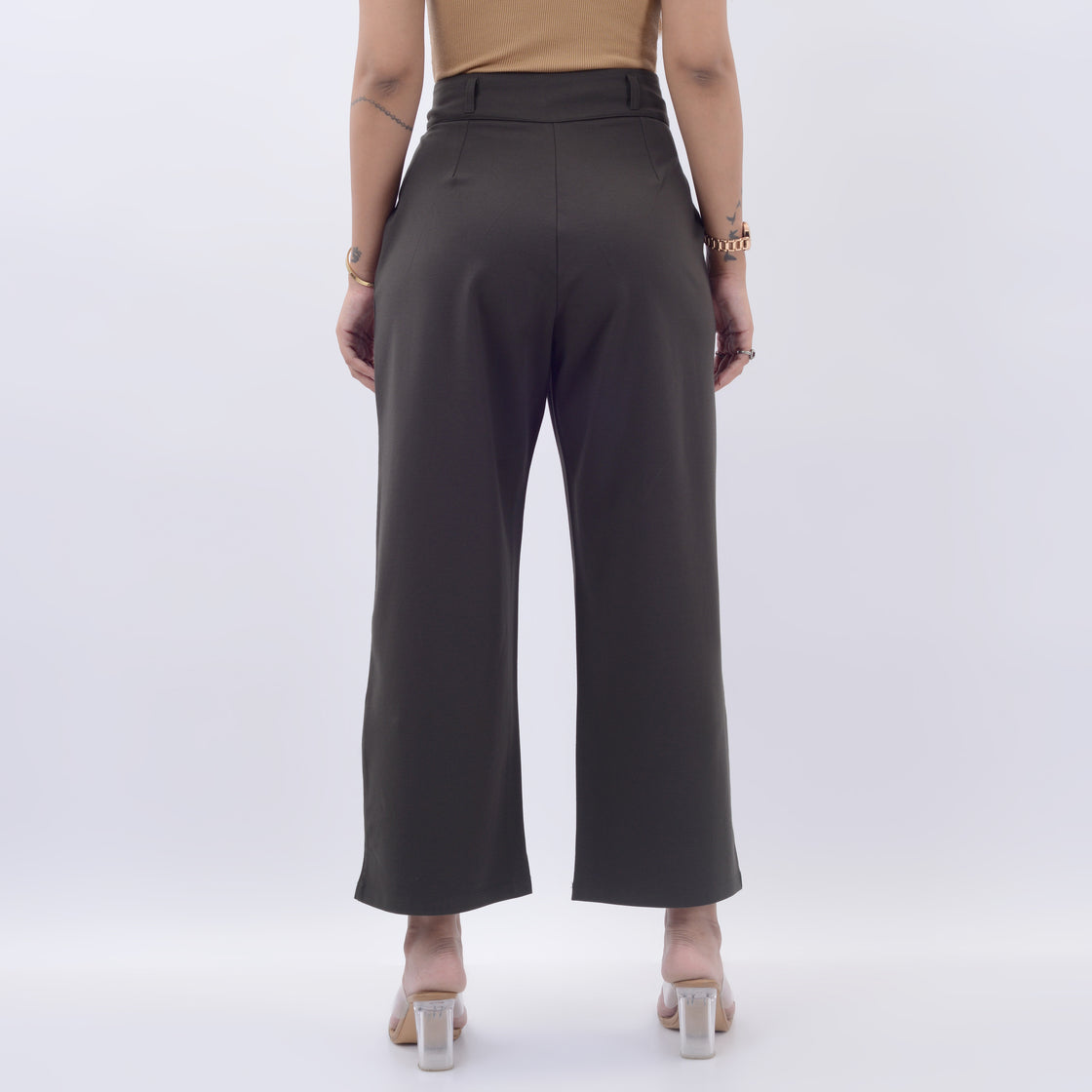 BROAD LEG PANTS WITH SPANDEX WFB1008