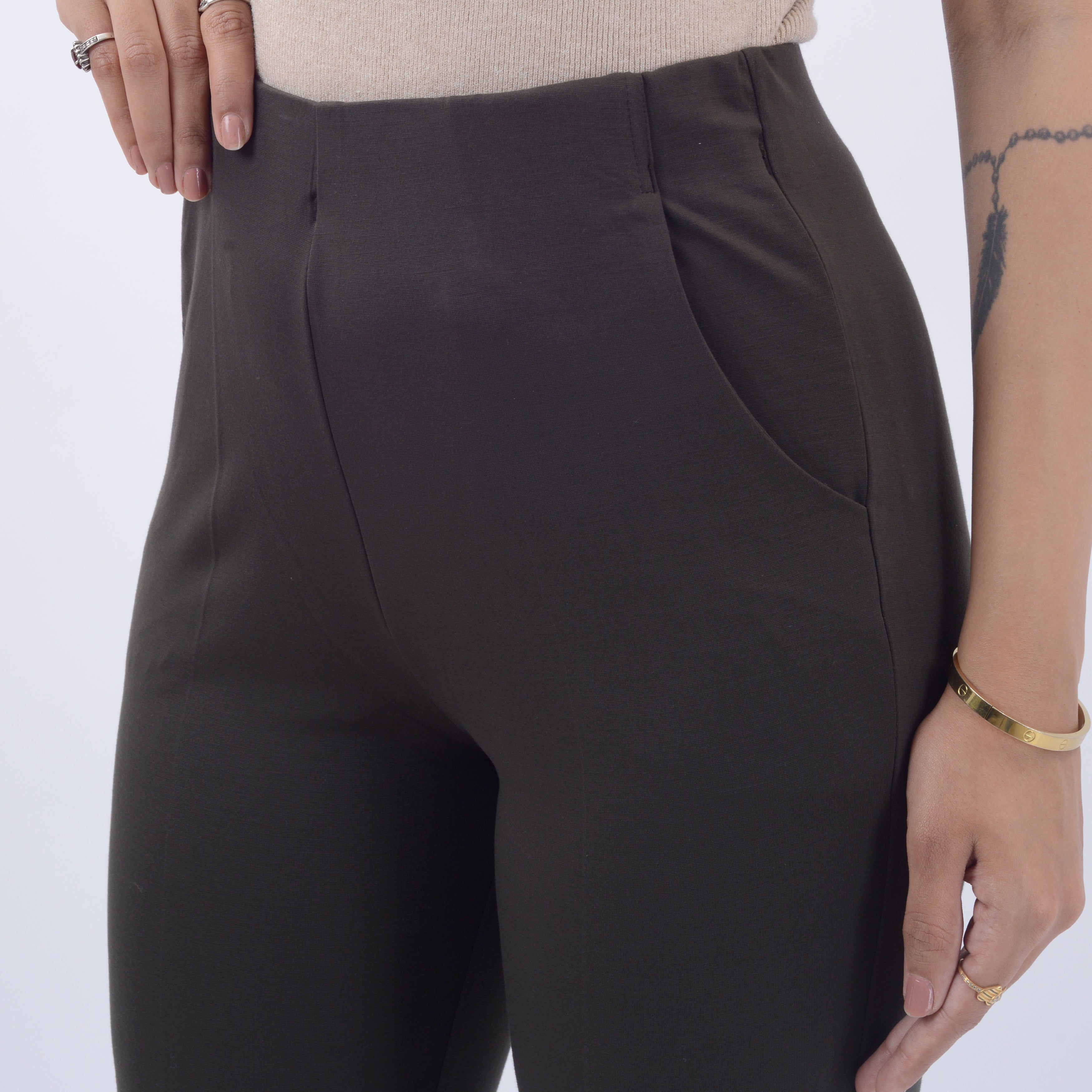 STRAIGHT FIT  TROUSERS WITH SPANDEX WFB1005